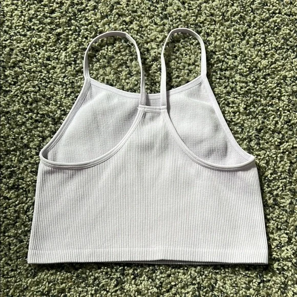 Women's Ribbed Tank Top - Light Purple - Picture 2 of 3